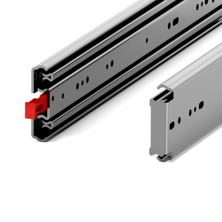 Heavy duty locking 120kg 56mm full extension ball bearing drawer runner slides pair.
